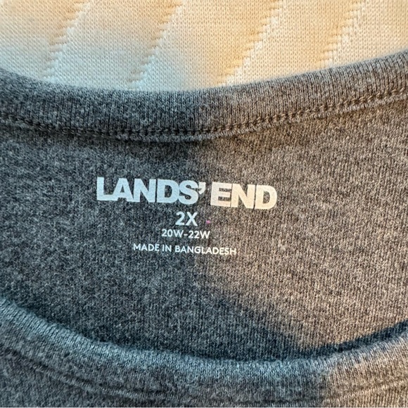 Lands’ End Plus Size 2X Gray Tank Top – Soft Knit Layering Essential - Picture 3 of 5